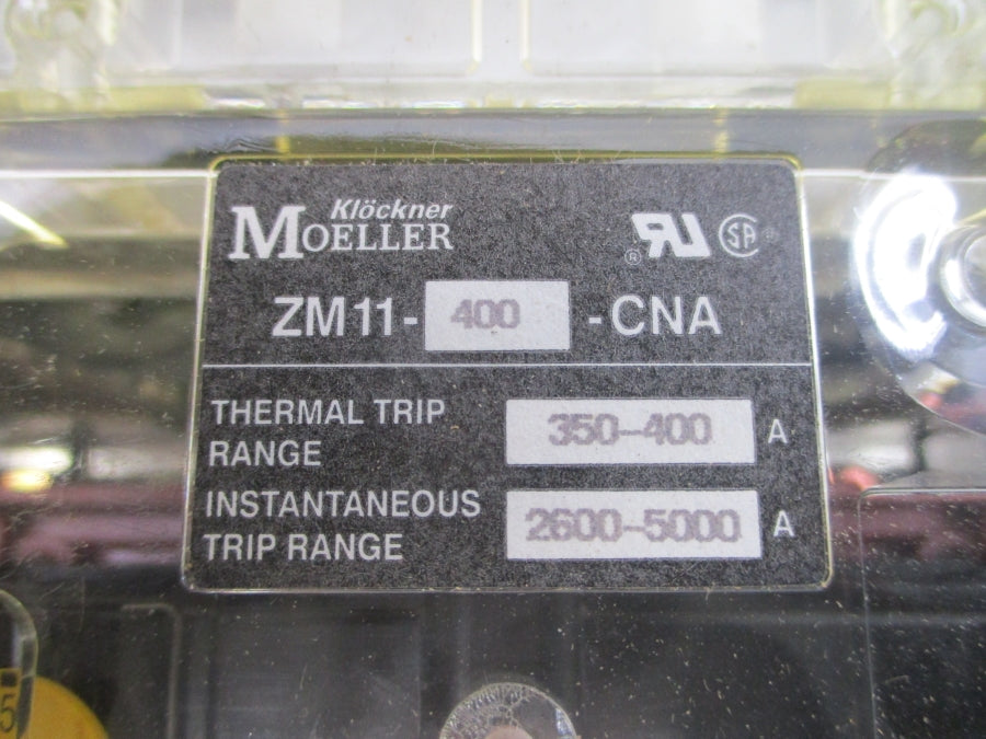 KLOCKNER MOELLER NZMH11-500/ZM11-400-CNA 600VAC 400A NSMP