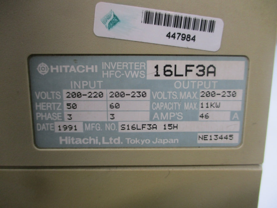 HITACHI HFC-VWS16LF3A 200-220/200-230V 46A UNMP