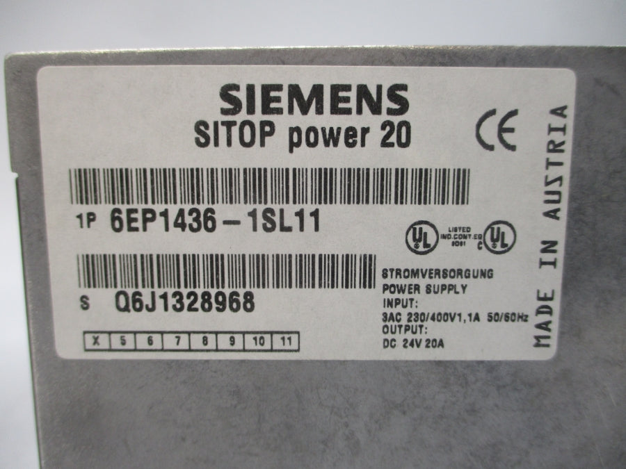 SIEMENS 6EP1436-1SL11 230/400VAC 1A NSMP
