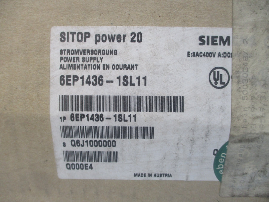 SIEMENS 6EP1436-1SL11 230/400VAC 1A NSMP