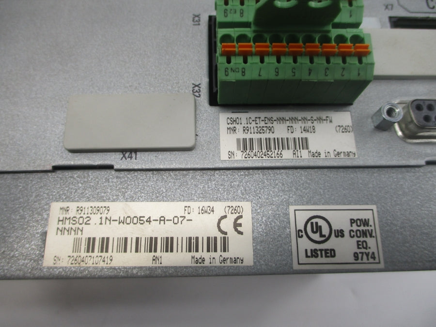 REXROTH HMS02.1N-W0054-A-07-NNNN R9011309079 254-750VDC 30.7A (NO COVER) UNMP