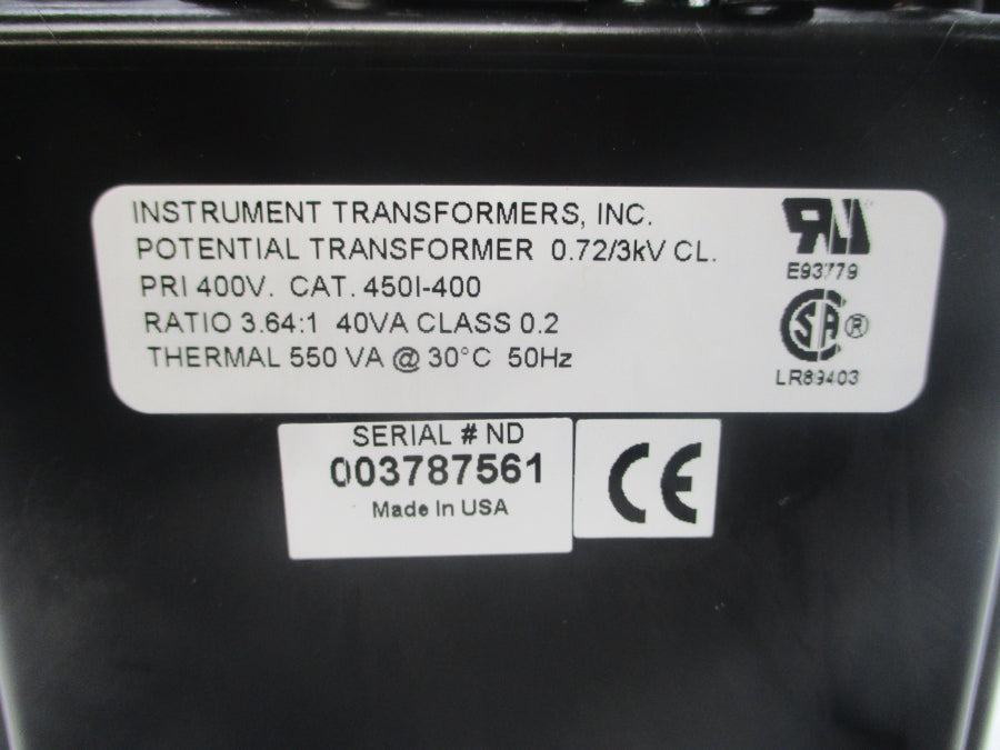 INSTRUMENT TRANSFORMERS 450I-400 400V NSNP