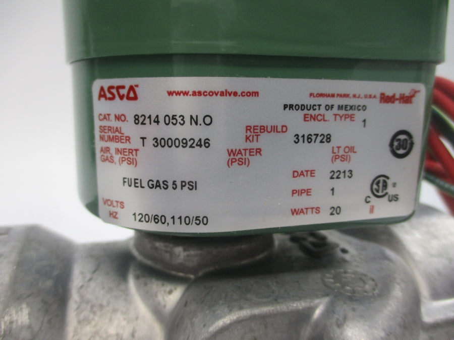 ASCO 8214053 110/120V 5PSI 1" NSNP