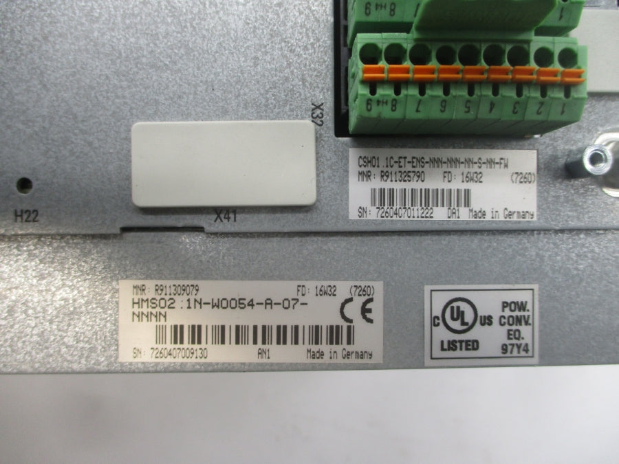 REXROTH HMS02.1N-W0054-A-07-NNNN R911309079 254-750VDC 30.7A UNMP