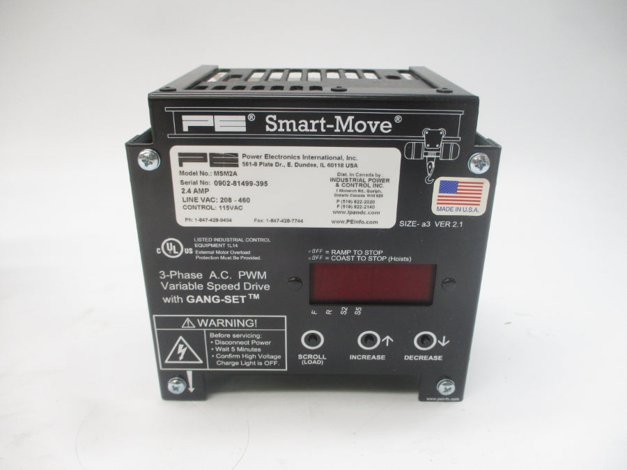 POWER ELECTRONICS INTERNATIONAL MSM2A 208-460VAC 2.4A NSMP