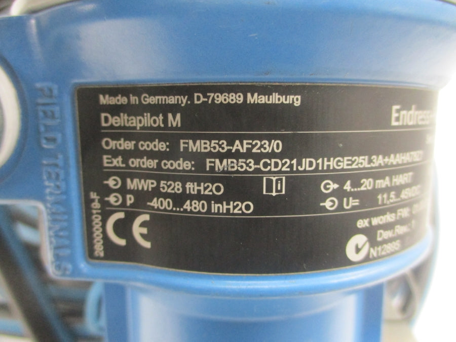 ENDRESS+HAUSER FMB53-AF23/0 11.5-45VDC REV. 1 NSNP
