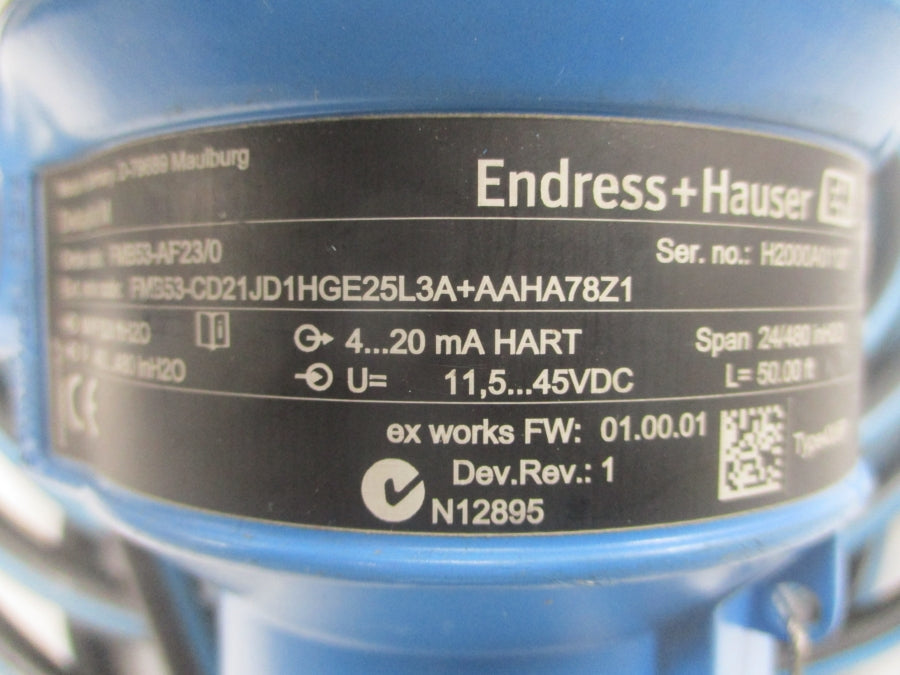 ENDRESS+HAUSER FMB53-AF23/0 11.5-45VDC REV. 1 NSNP