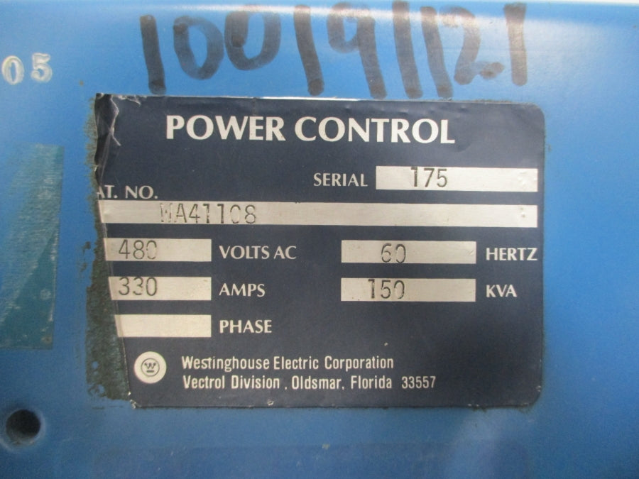 WESTINGHOUSE WA41108 480VAC 330A UNMP