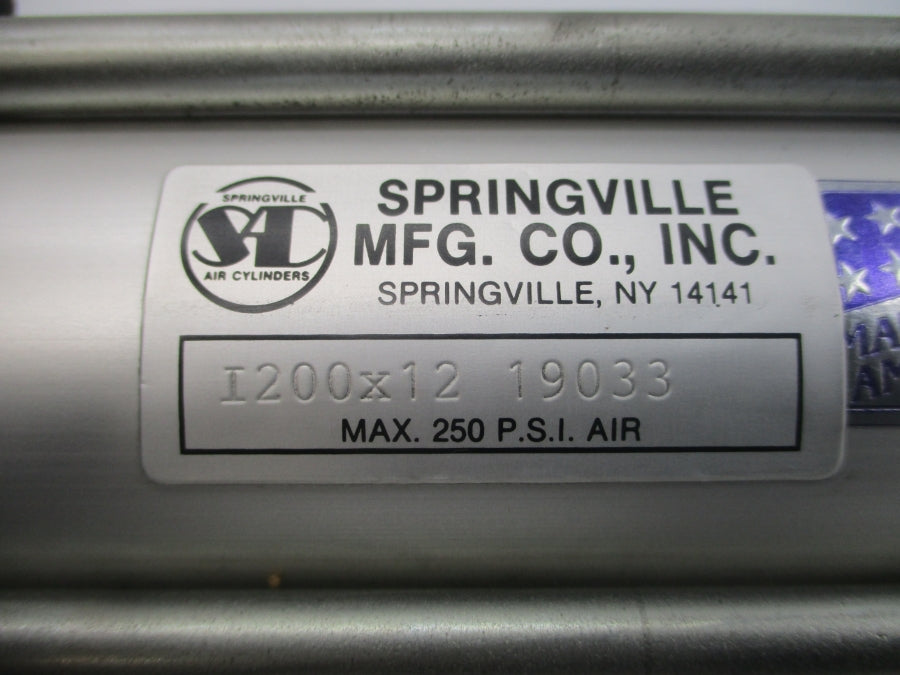 SPRINGVILLE AIR CYLINDERS I200X12 19033 250PSI NSNP