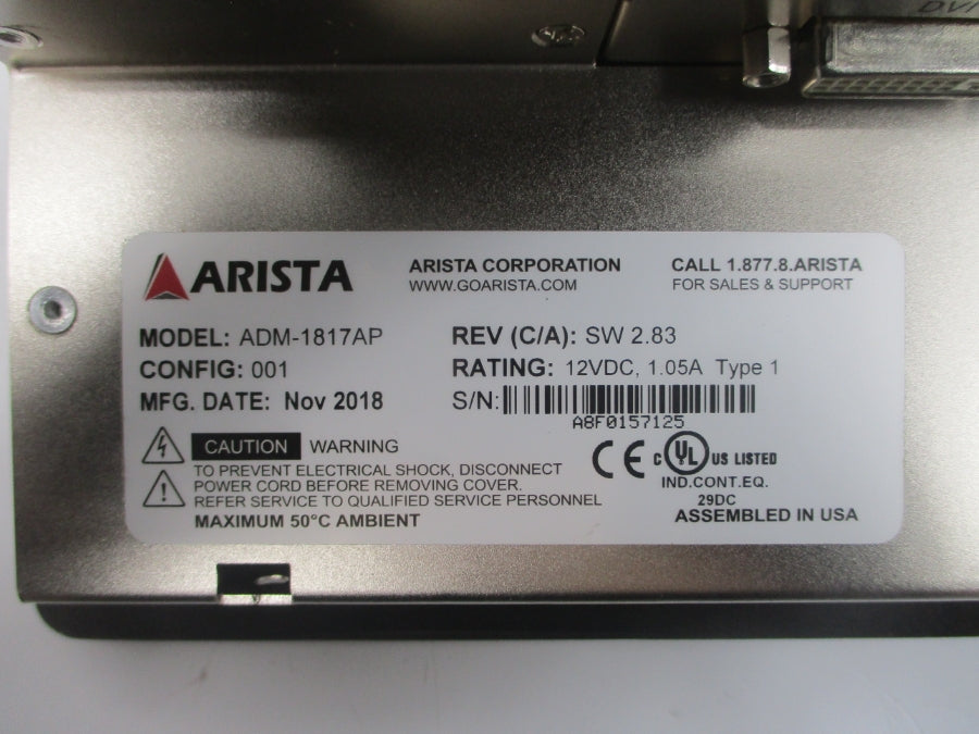 ARISTA ADM-1817AP 12VDC 1.05A REV. C/A NSNP