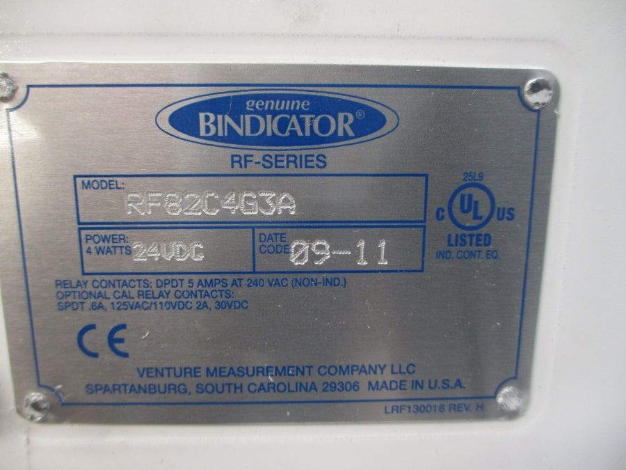 BINDICATOR RF82C4G3A SER. RF 240VAC 5A NSNP