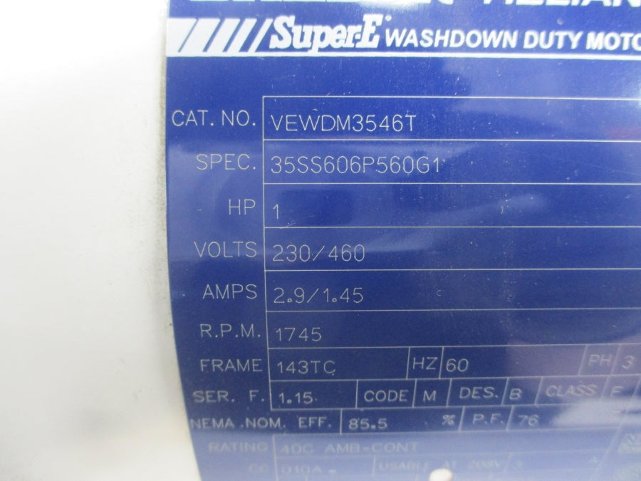 BALDOR VEWDM3546T 35SS606P560G1 230/460V 2.9/1.45A NSMP