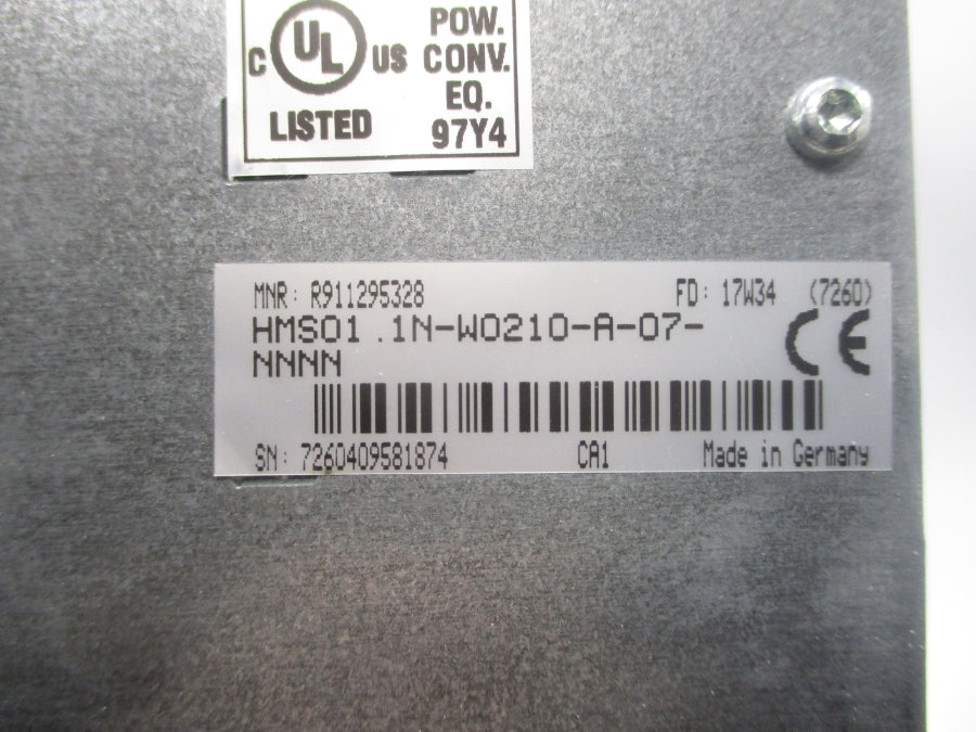 REXROTH HMS01.1N-W0210-A-07-NNNN R911295328 254-750VDC 167A NSMP