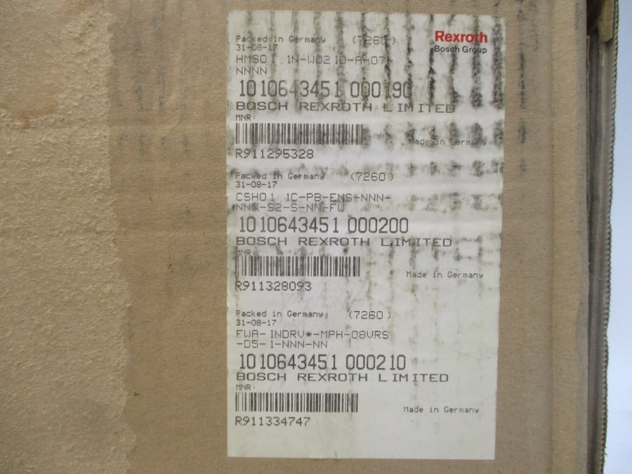 REXROTH HMS01.1N-W0210-A-07-NNNN R911295328 254-750VDC 167A NSMP
