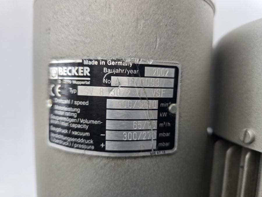 BECKER SV8.130/2-01VSF 330-500/190-290V 2.2/3.8A UNMP