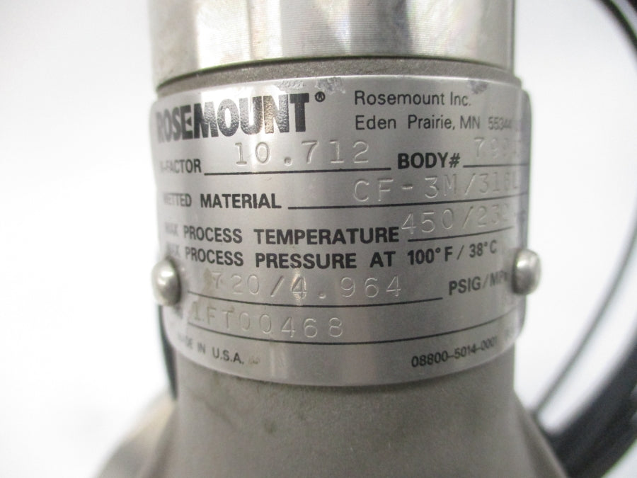 ROSEMOUNT 08800-5014-0001 1FT00468 720PSI REV. AA 3" NSNP