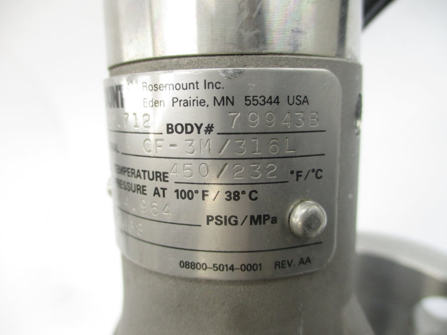 ROSEMOUNT 08800-5014-0001 1FT00468 720PSI REV. AA 3" NSNP