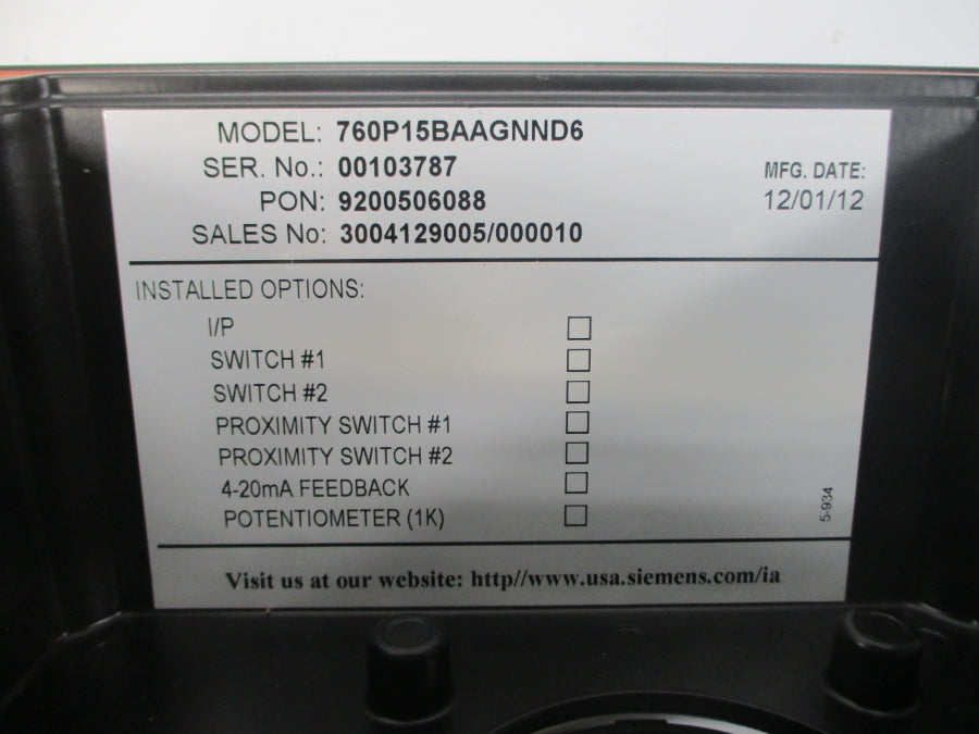 AMRI CA-SR140-10-F/C 760P15BAAGNND6 250VAC 10A 35-150PSI 4" NSNP