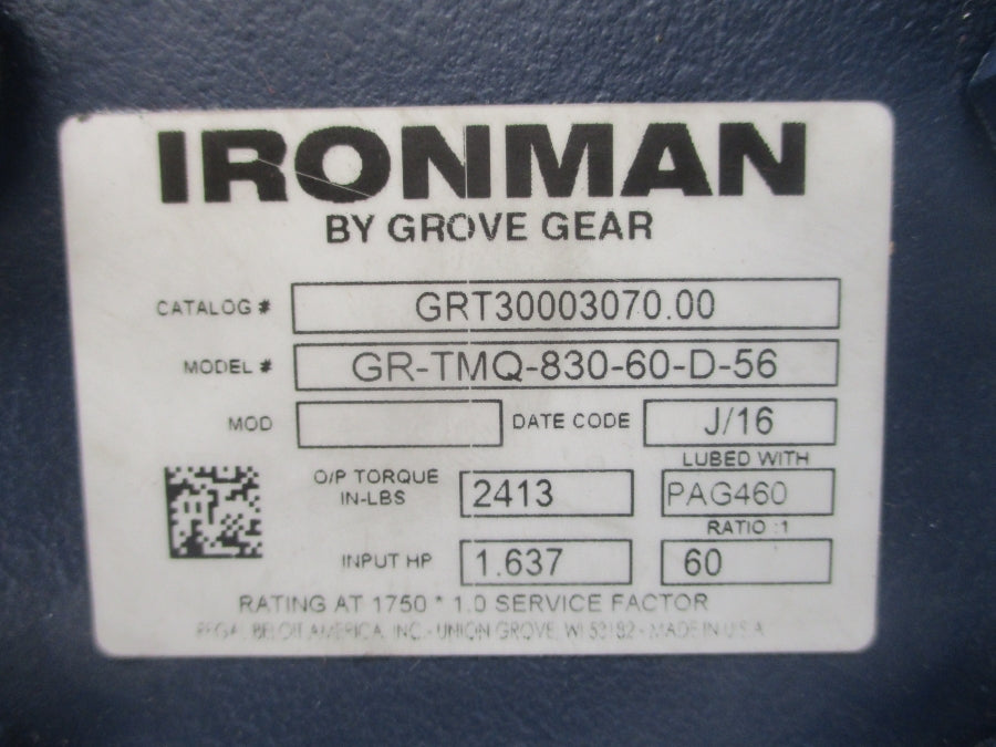 GROVE GEAR GR-TMQ-830-60-D-56 GRT30003070.00 NSNP