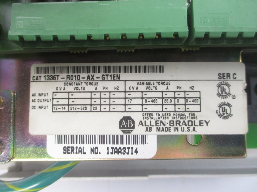 INDUSTRIAL SPARE PART 1336T-R010-AX-GT1EN SER. C 460VAC (AS PICTURED) NSNP