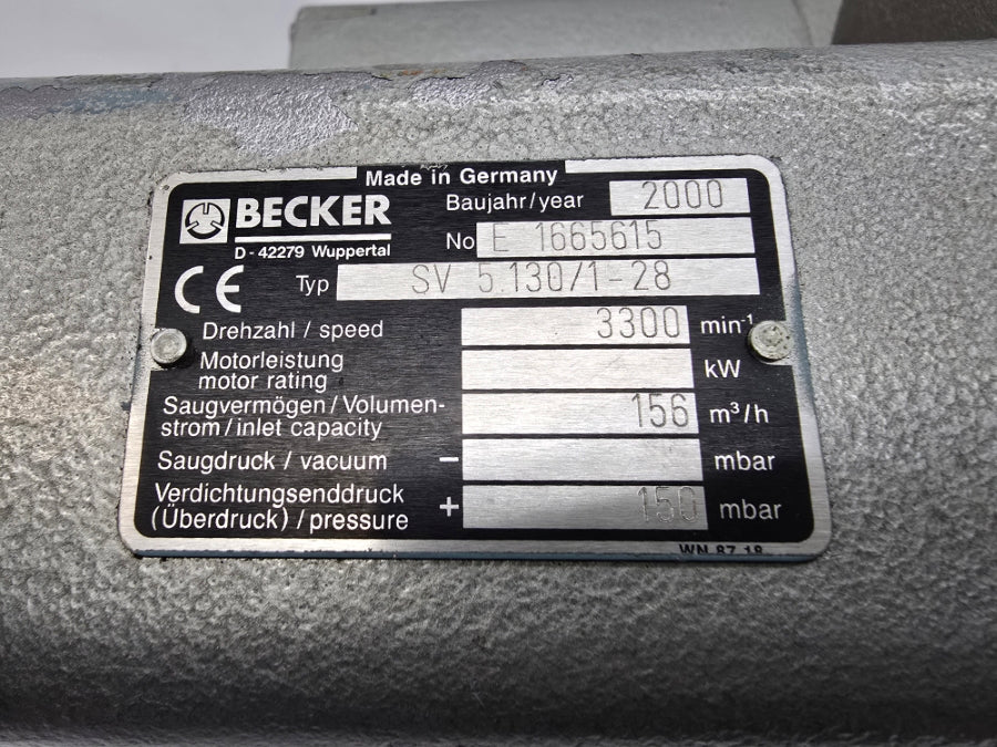 BECKER SV5.130/1-28 340-420/198-242V 2.30/4.00A UNMP