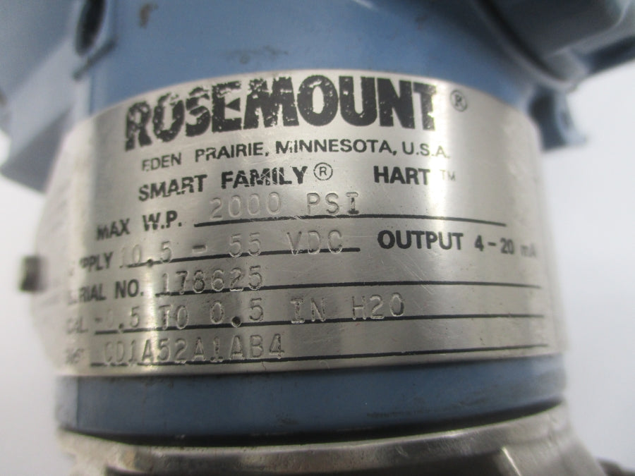 ROSEMOUNT 3051CD1A52A1AB4 10.5-55VDC 2000PSI UNMP