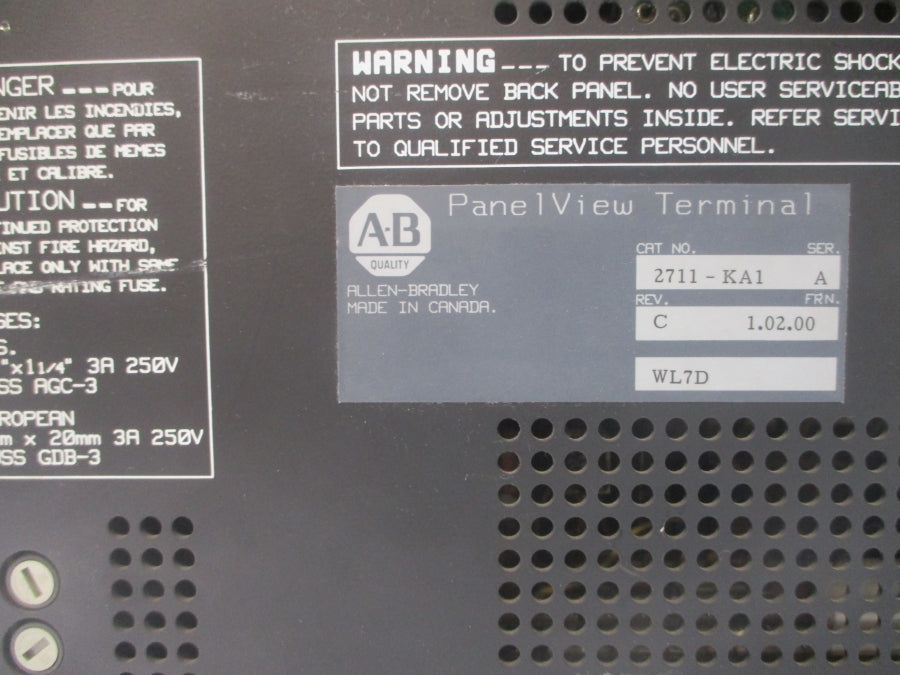 INDUSTRIAL SPARE PART 2711-KA1 SER. A F/W 1.02.00 115/230V 3A REV. C UNMP