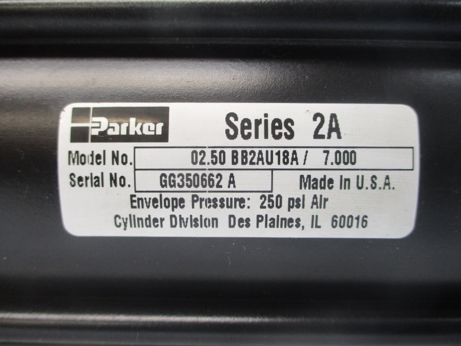 PARKER 02.50BB2AU18A/7.000 SER. 2A 250PSI NSNP