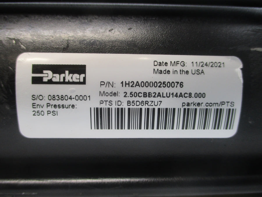PARKER 2.50CBB2ALU14AC8.000 250PSI NSNP