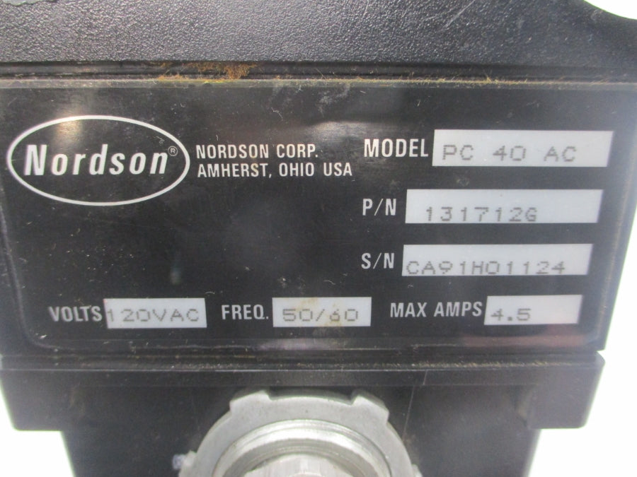 NORDSON 131712G PC40AC 120VAC 4.5A UNMP