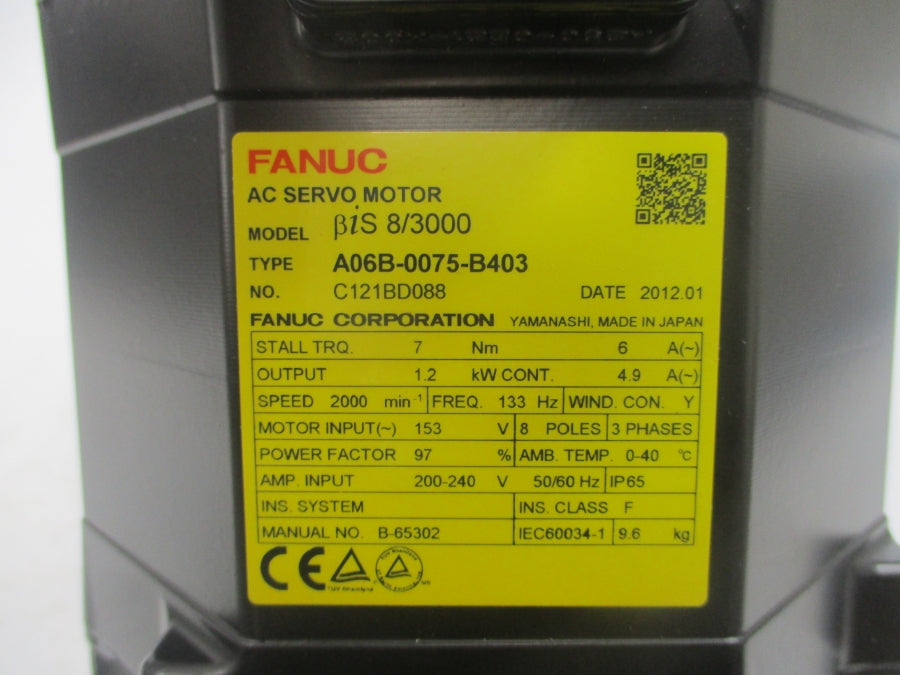 FANUC A06B-0075-B403 153VAC 6/4.9A UNMP