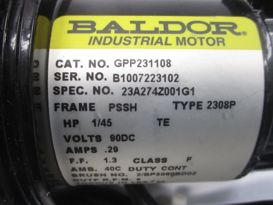 BALDOR GPP231108 23A274Z001G1 90VDC .29A NSNP
