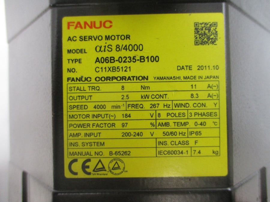 FANUC A06B-0235-B100 184VAC 11/8.3A NSNP