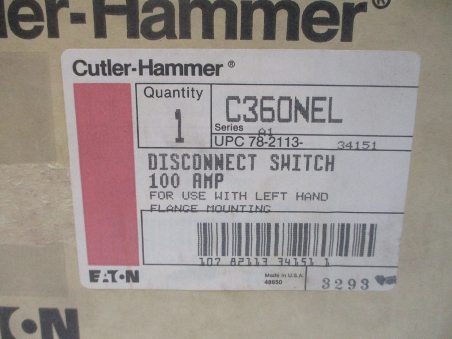 CUTLER HAMMER C360NEL SER. A1 100A NSMP