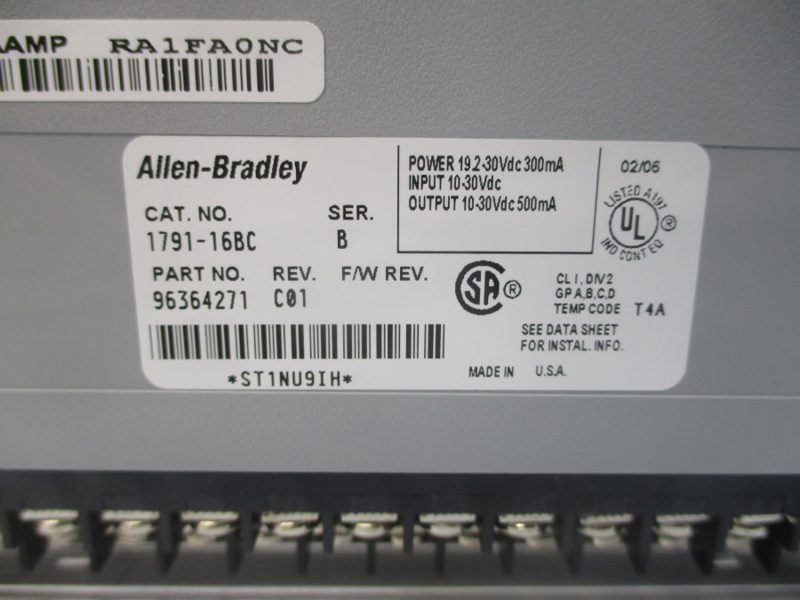 INDUSTRIAL SPARE PART 1791-16BC SER. B 10-30VDC REV. C01 NSMP