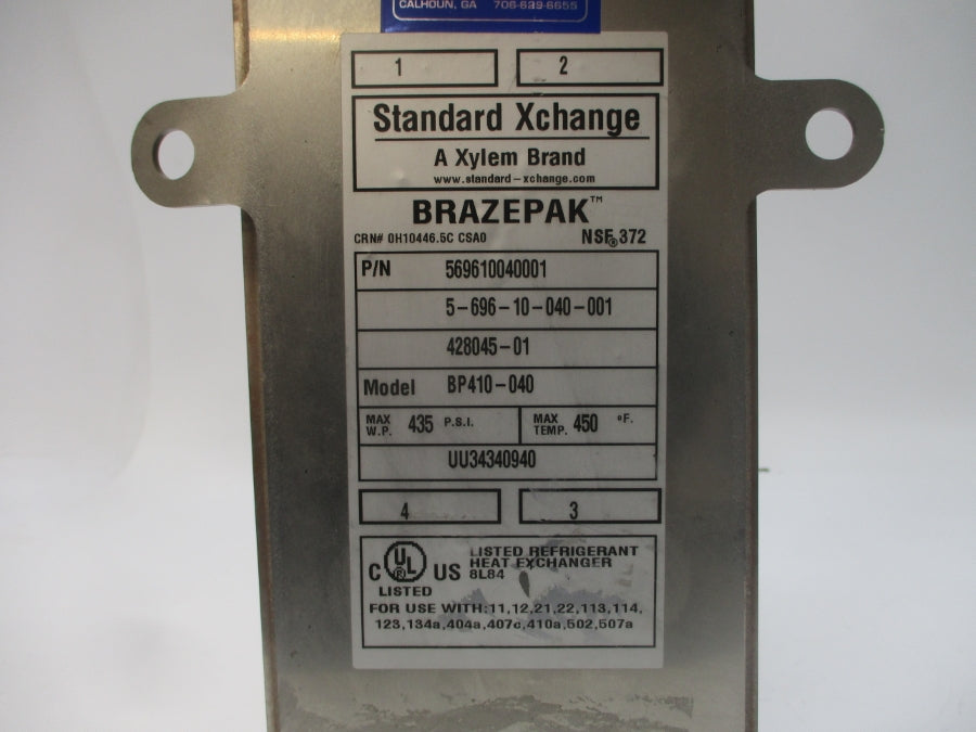 STANDARD XCHANGE BP410-040 569610040001 435PSI 450'F NSNP