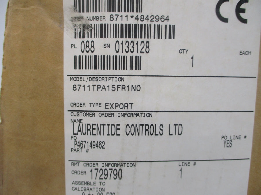 ROSEMOUNT 8711TPA15FR1N0 40VDC 0.5A 285PSI NSMP
