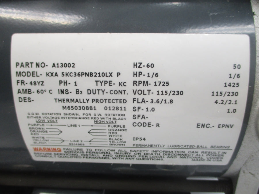 AIR DIMENSIONS R221-FF-EA1-E 115/230V 3.6/1.8A NSNP