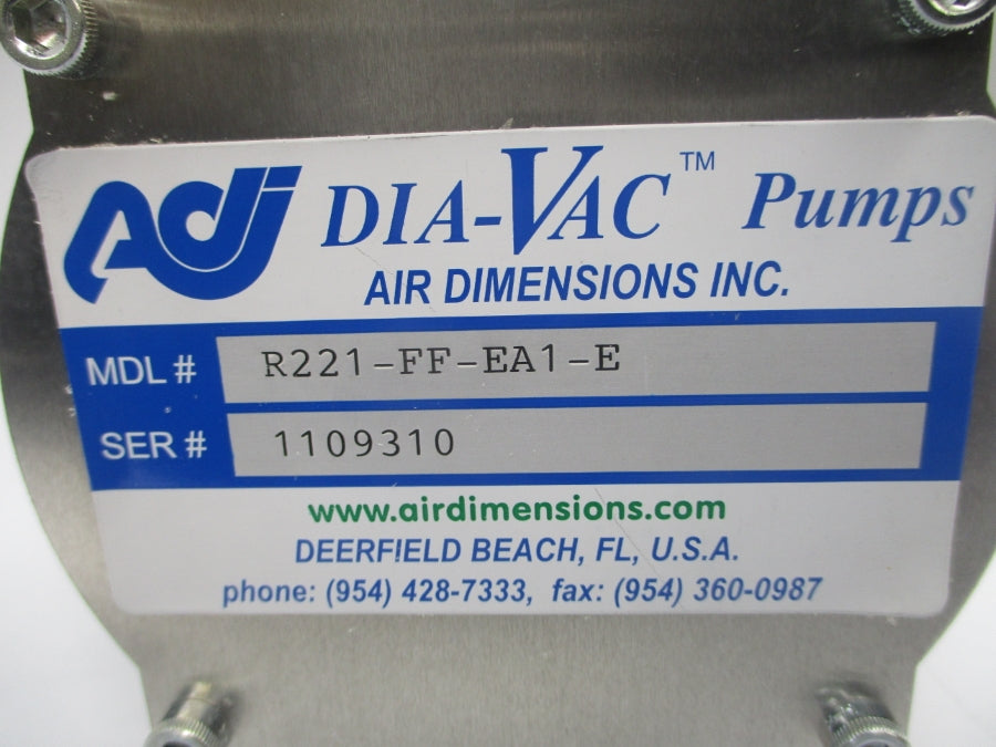 AIR DIMENSIONS R221-FF-EA1-E 115/230V 3.6/1.8A NSNP