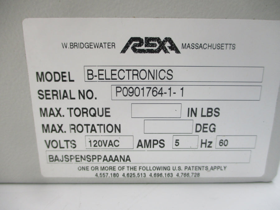 REXA B-ELECTRONICS BAJSPENSPPAAANA 120VAC 5A NSNP