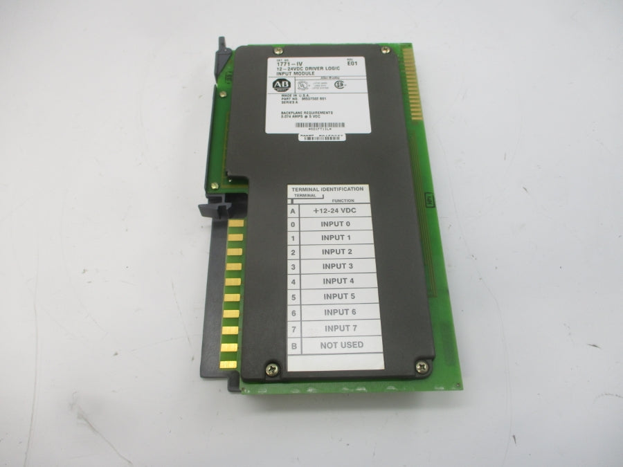 INDUSTRIAL SPARE PART 1771-IV SER. A 12-24VDC 0.074A REV. E01 UNMP