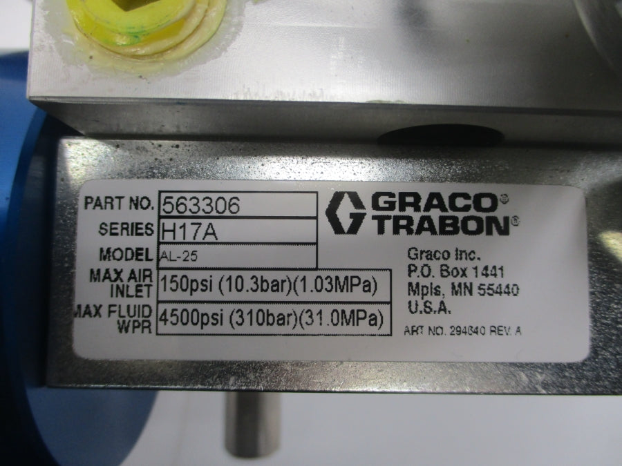 GRACO TRABON 563306 AL-25 SER. H17A 150/4500PSI (AS PICTURED) NSNP