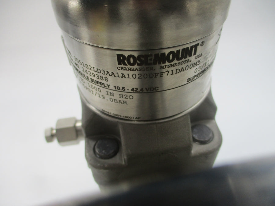 ROSEMOUNT 3051S2LD3AA1A1020DFF71DA00M5 10.5-42.4VDC 275PSI NSNP