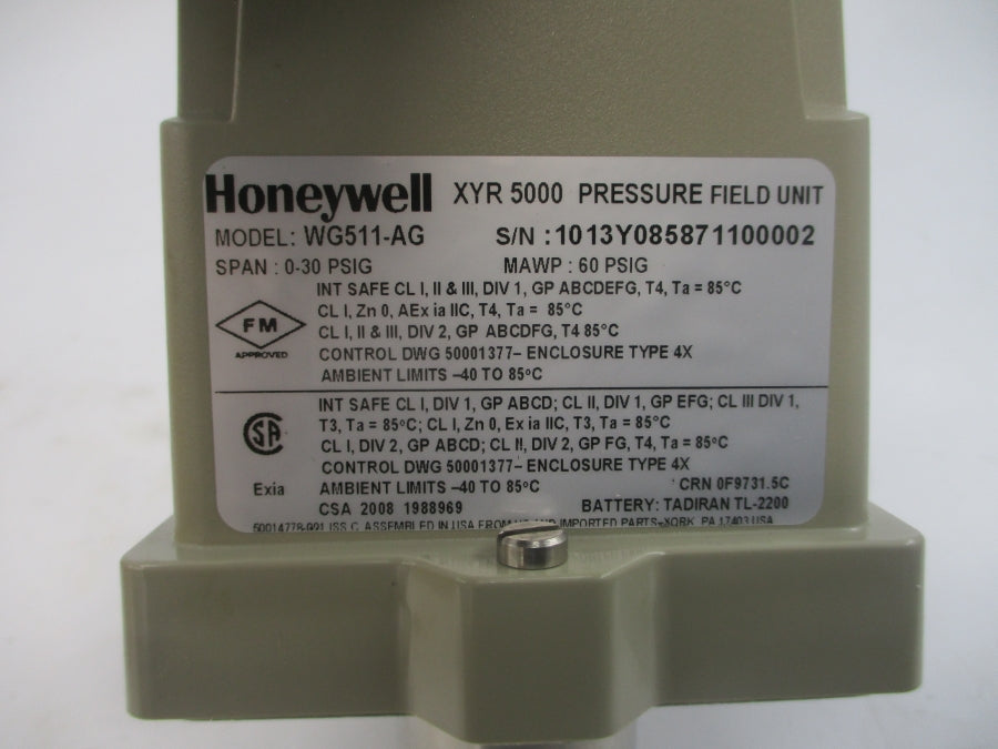 HONEYWELL WG511-AG 0-30PSI NSMP