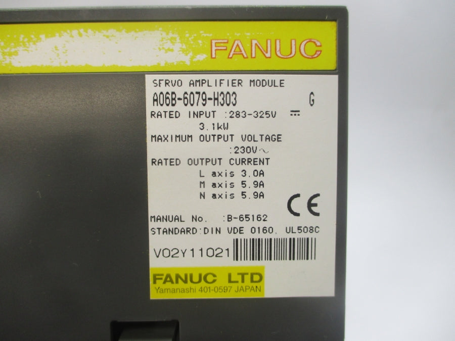 FANUC A06B-6079-H303 283-325V 5.9A UNMP