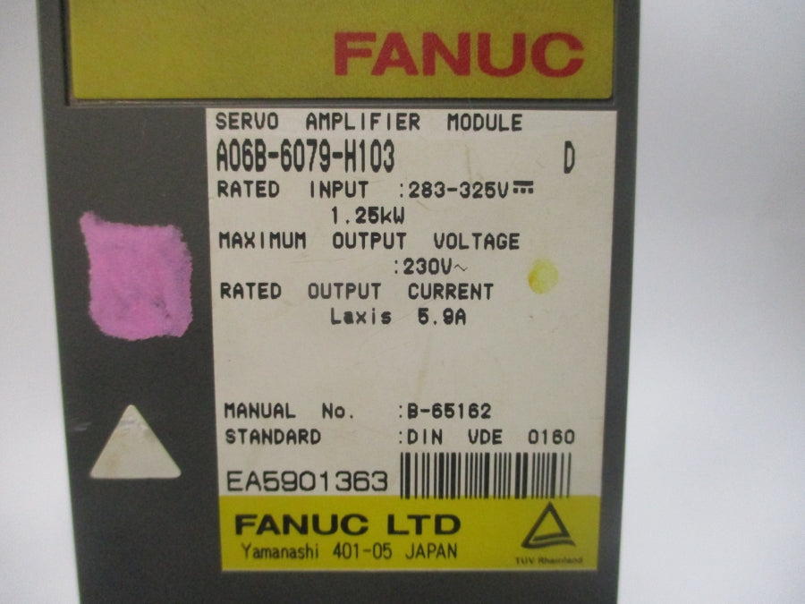 FANUC A06B-6079-H103 283-325V 5.9A (AS PICTURED) UNMP