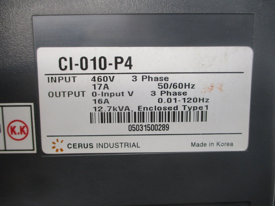 CERUS INDUSTRIAL CI-010-P4 460V 17A NSNP