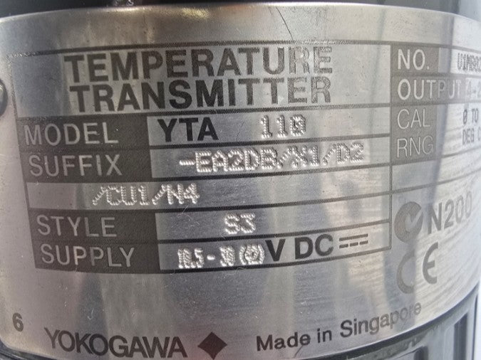 YOKOGAWA YTA110-EA2DB/X1/D2/CU1/N4 10.5-30VDC NSMP