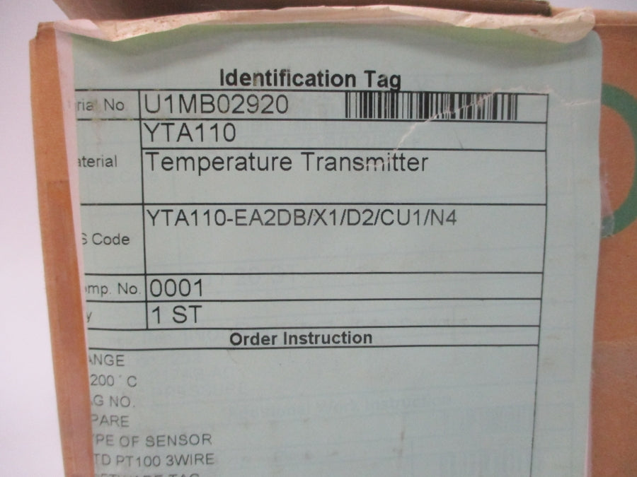 YOKOGAWA YTA110-EA2DB/X1/D2/CU1/N4 10.5-30VDC NSMP