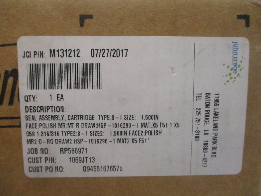JOHN CRANE 1069JT13 M131212 1.500" NSMP
